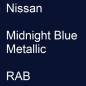 Preview: Nissan, Midnight Blue Metallic, RAB.